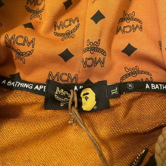 Bape x mcm hoodie new with tags